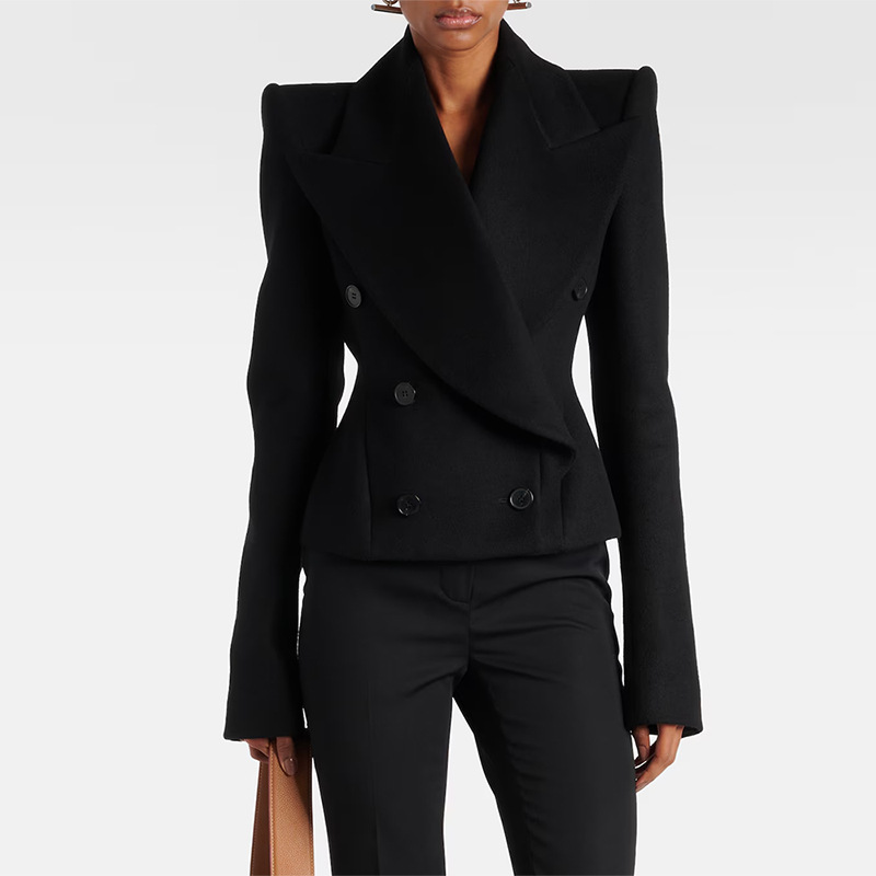 Fashion autumn simple coat slim double-breasted jacket