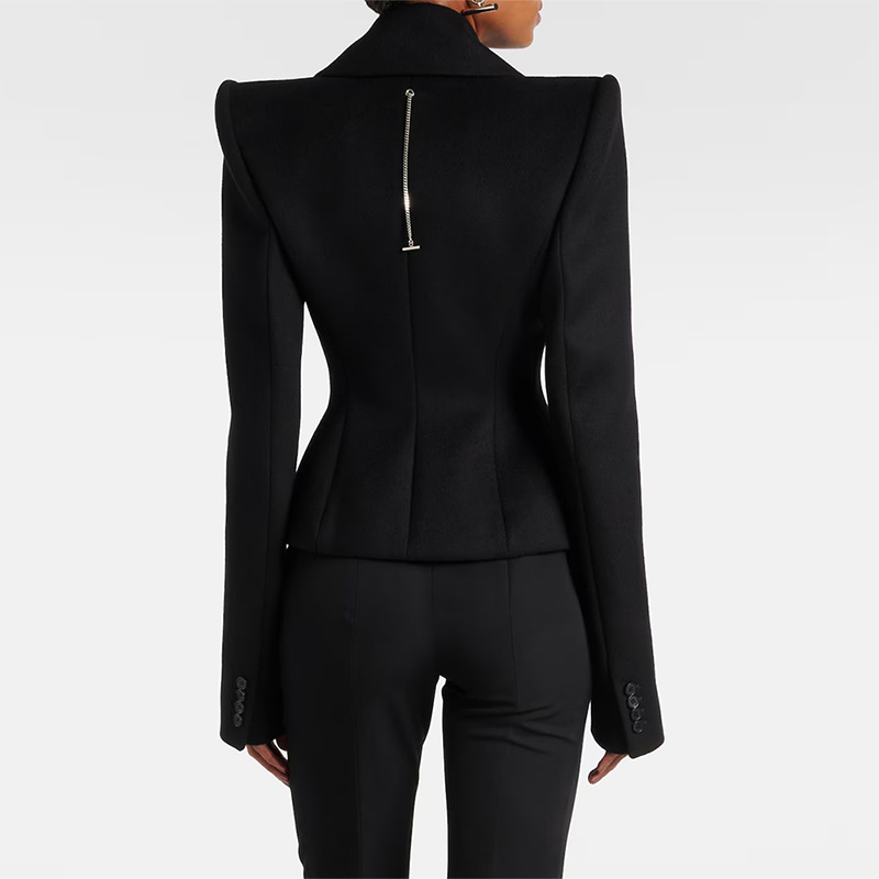 Fashion autumn simple coat slim double-breasted jacket