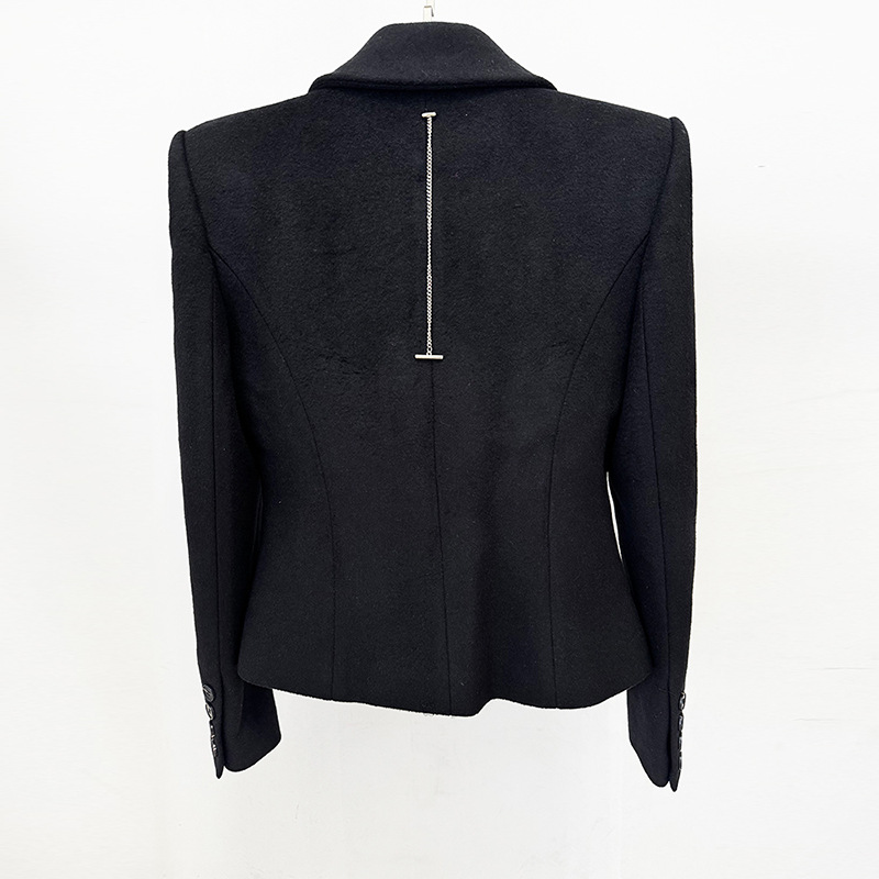 Fashion autumn simple coat slim double-breasted jacket