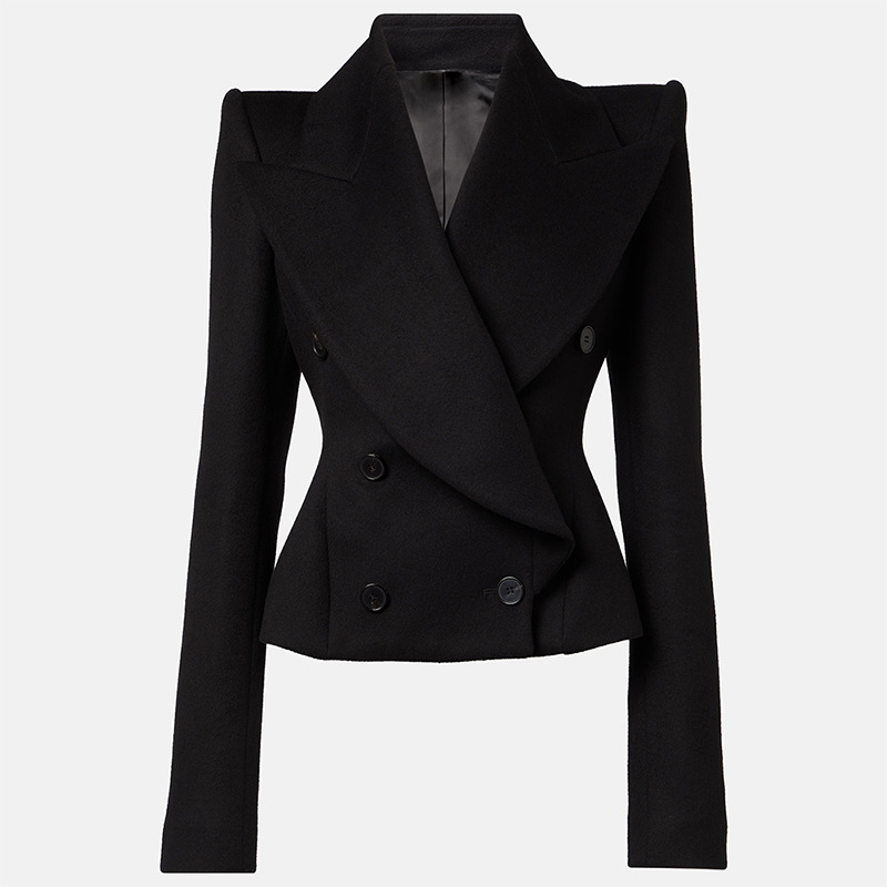 Fashion autumn simple coat slim double-breasted jacket