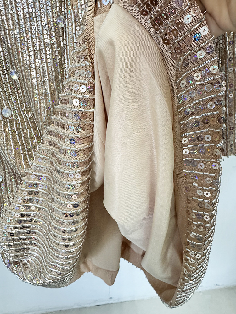 Fashion European style rhinestone autumn elasticity dress