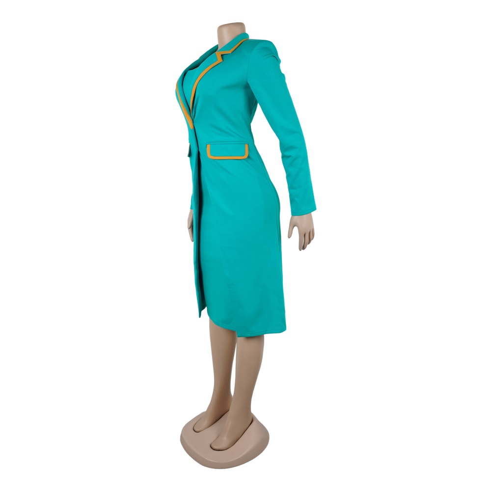 Elasticity pinched waist dress lapel elegant vest 2pcs set