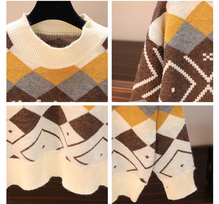 Korean style all-match lady lazy loose slim sweater for women