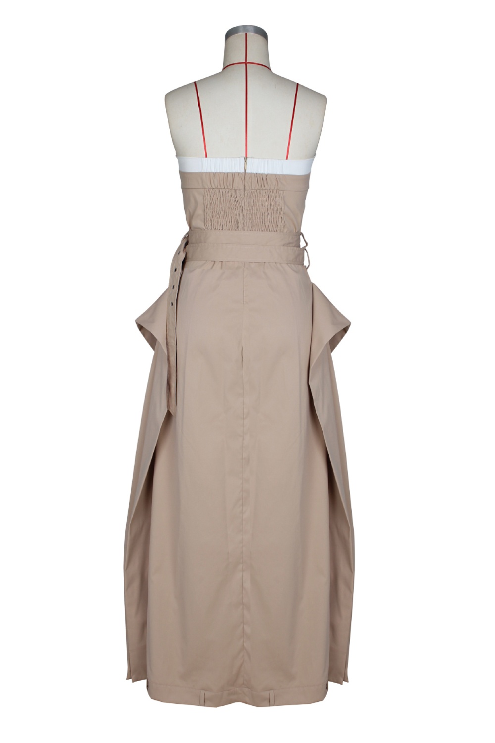 Fashion slim sleeveless windbreaker double wrapped chest dress
