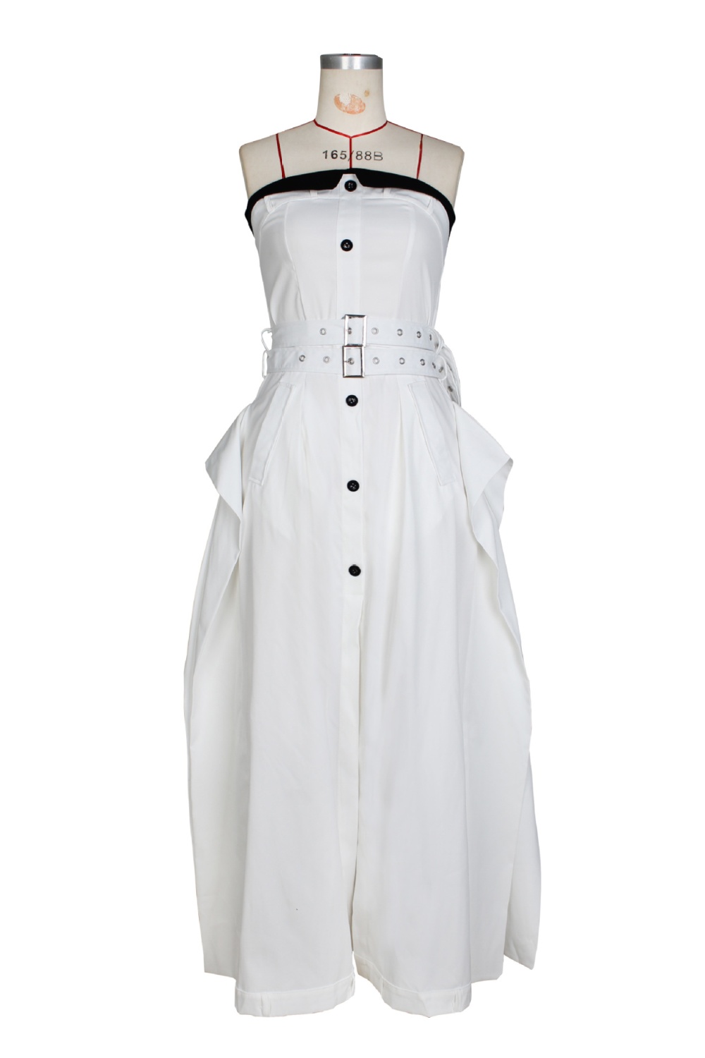 Fashion slim sleeveless windbreaker double wrapped chest dress