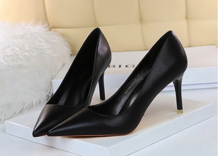 Fine-root Korean style pointed high-heeled shoes for women