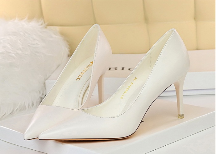 Fine-root Korean style pointed high-heeled shoes for women