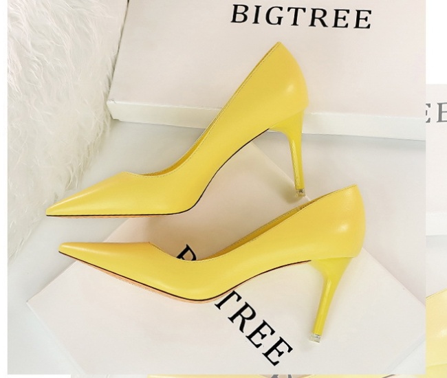 Fine-root Korean style pointed high-heeled shoes for women