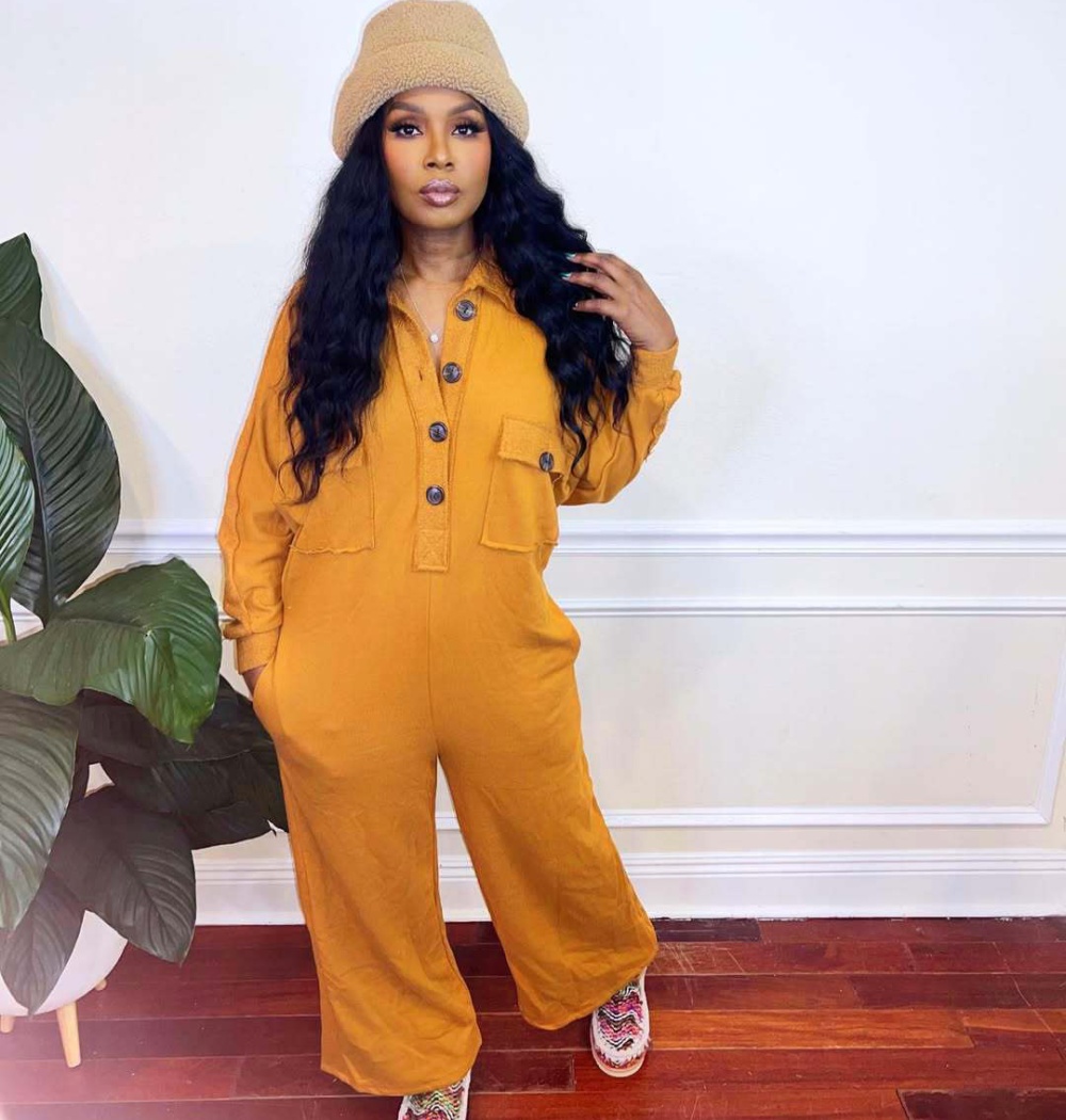 European style lapel jumpsuit commuting Casual hoodie