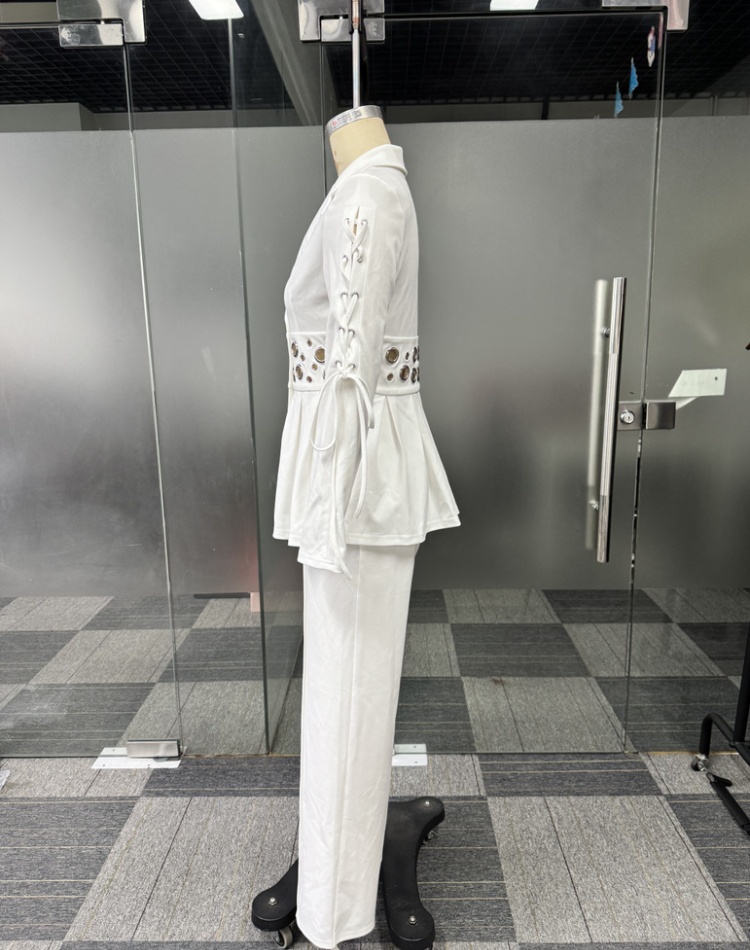European style pinched waist business suit 2pcs set