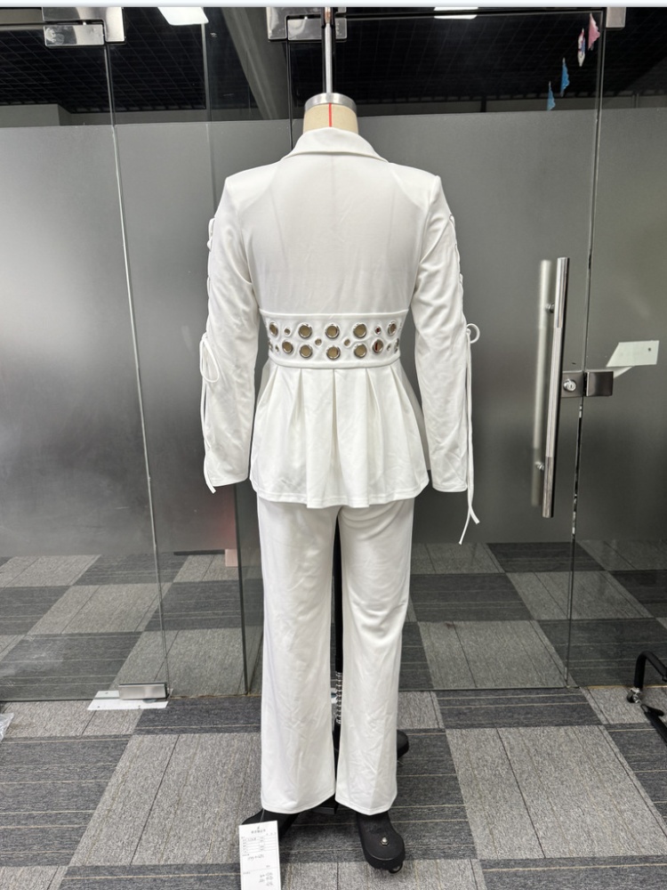 European style pinched waist business suit 2pcs set
