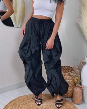 Lace elegant splice bloomers commuting European style pants
