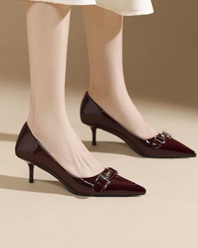 Sexy niche high-heeled shoes fine-root pointed shoes