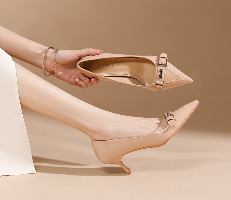 Sexy niche high-heeled shoes fine-root pointed shoes