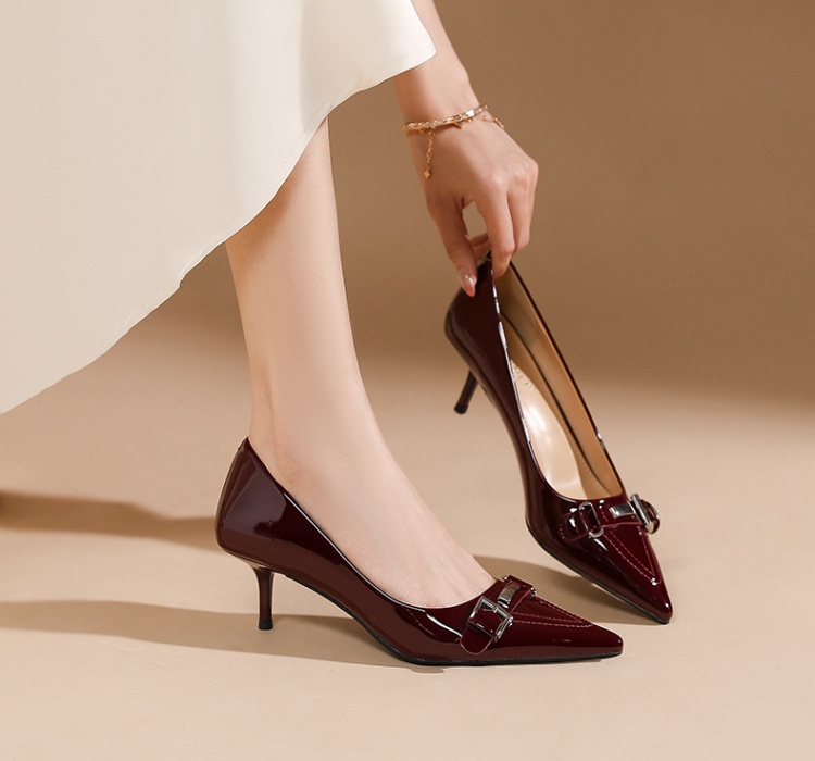 Sexy niche high-heeled shoes fine-root pointed shoes