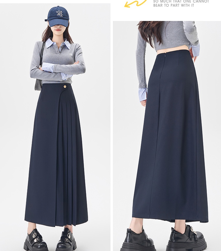 Slim pleated business suit straight skirt for women