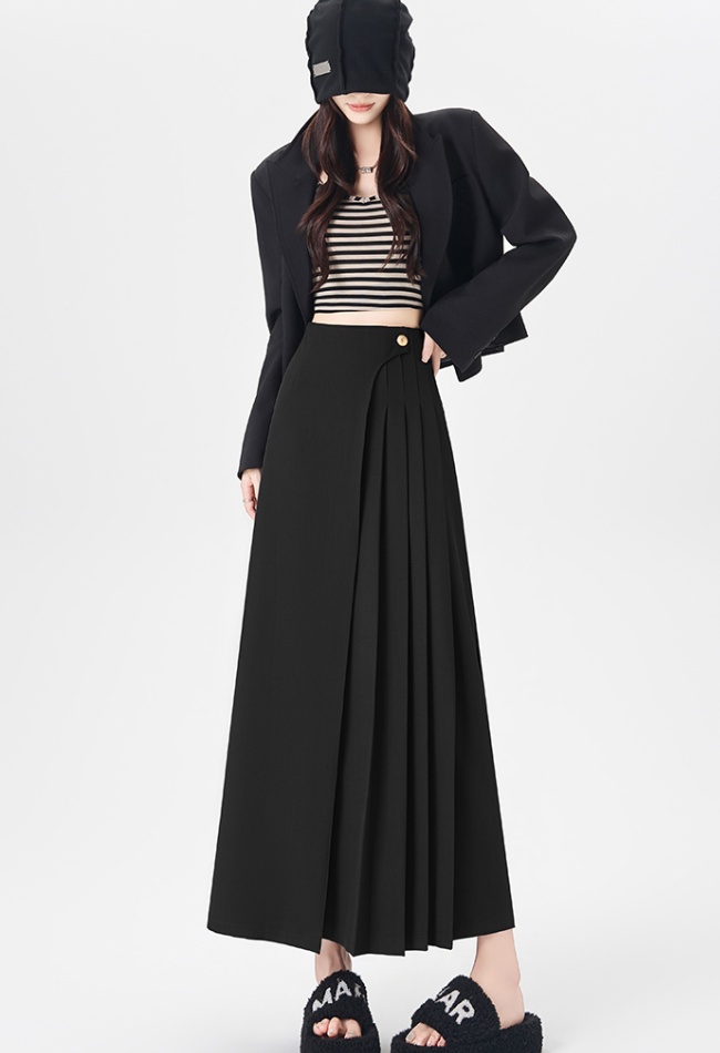 Slim pleated business suit straight skirt for women