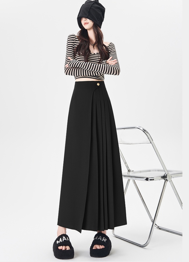 Slim pleated business suit straight skirt for women