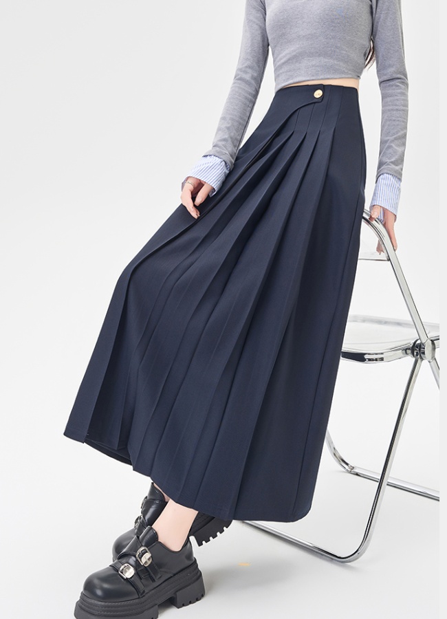 Slim pleated business suit straight skirt for women