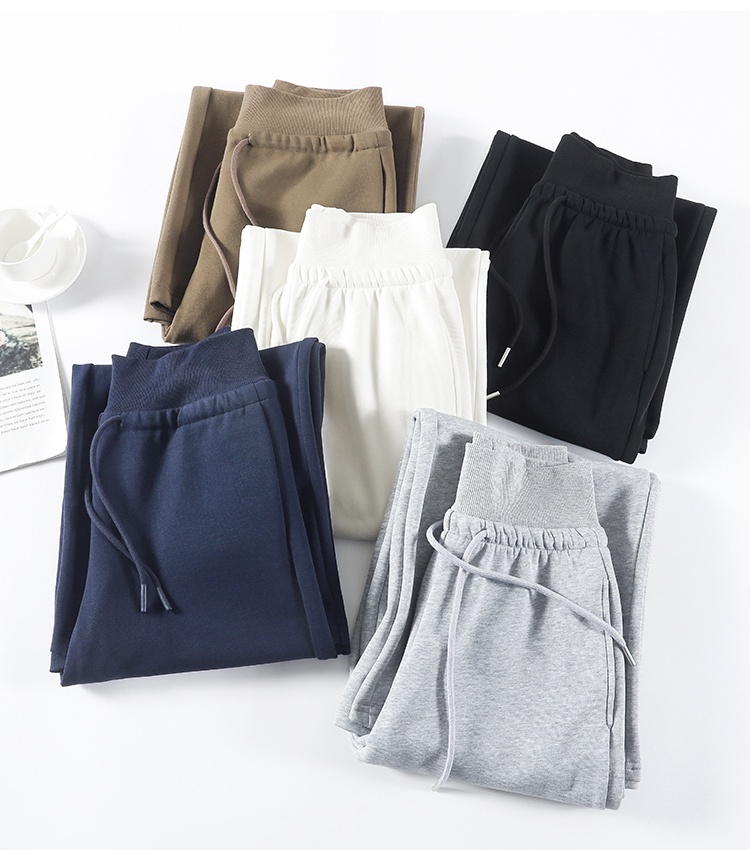 High waist loose pants mopping sweatpants for women