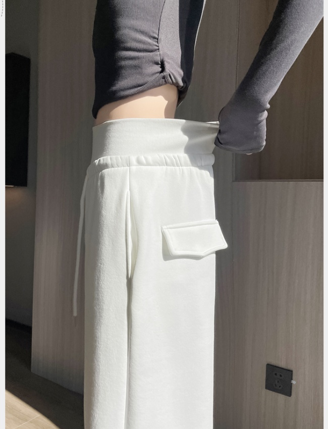 High waist loose pants mopping sweatpants for women