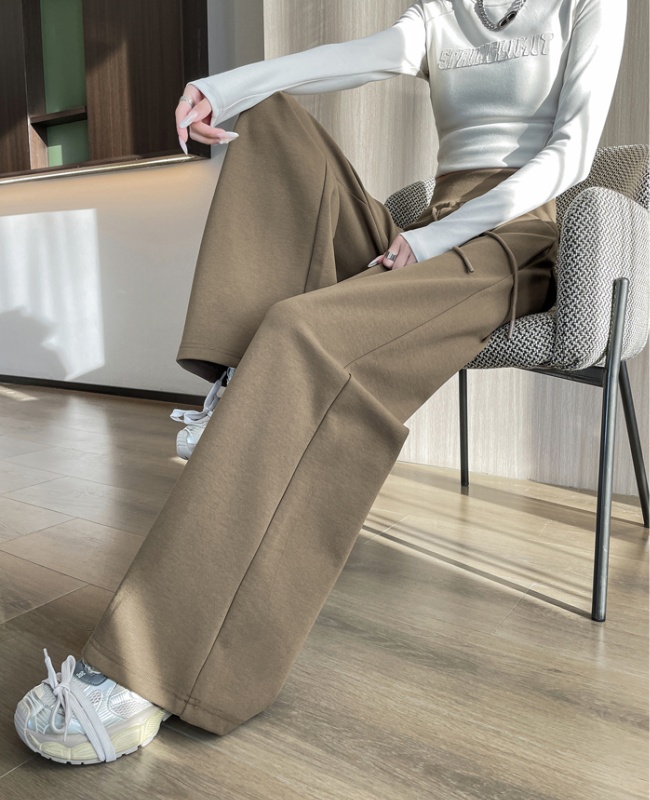 High waist loose pants mopping sweatpants for women