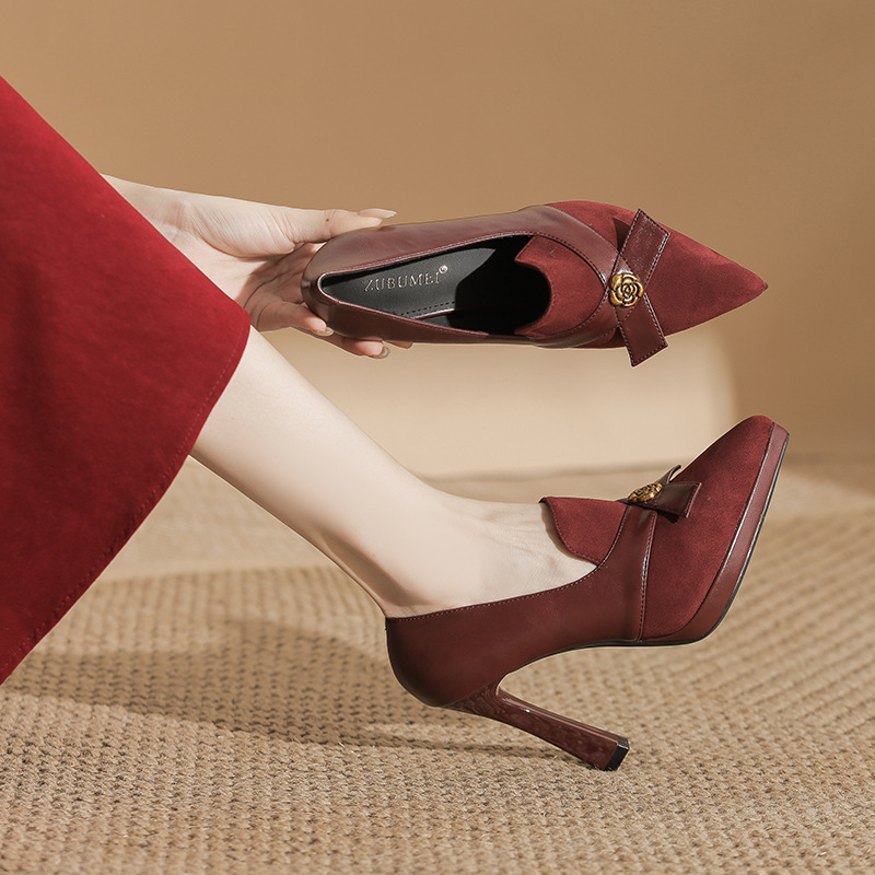 Broadcloth high-heeled shoes shoes for women