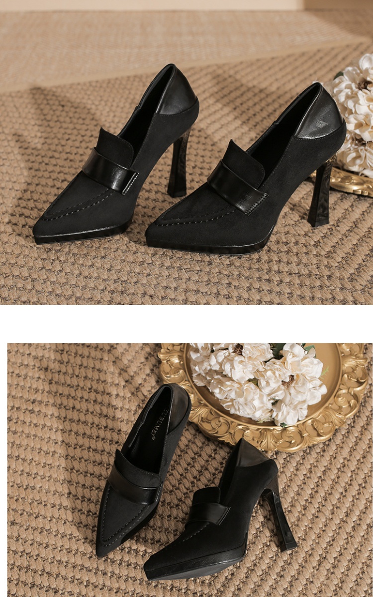 Broadcloth low high-heeled shoes sexy leopard platform