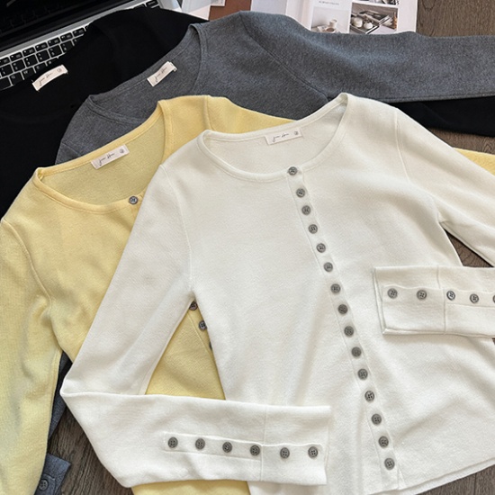 Wool autumn cardigan slim knitted tops for women