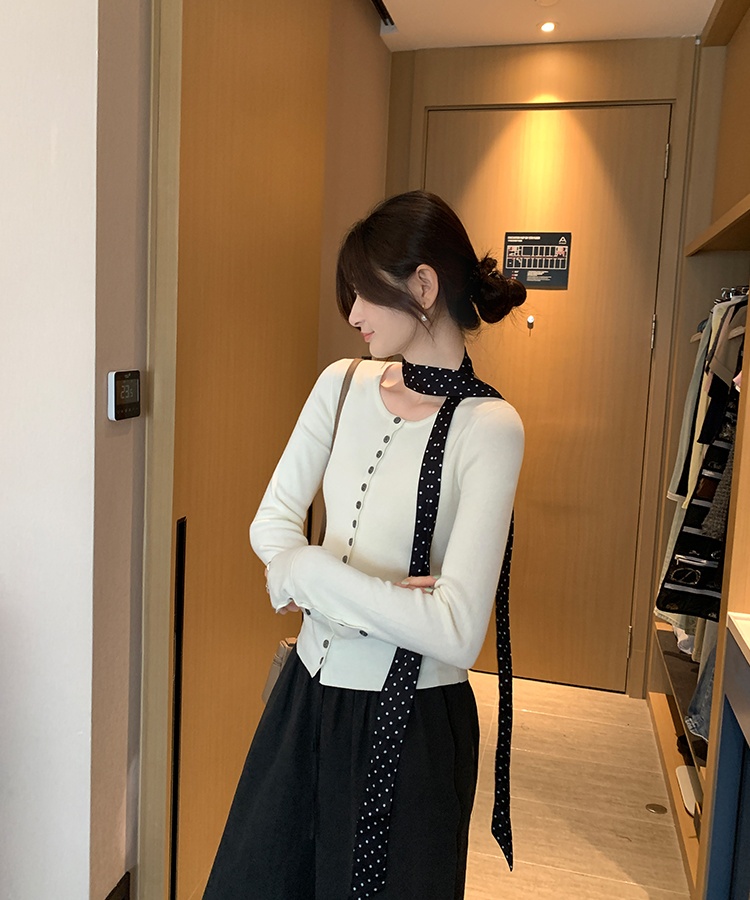 Wool autumn cardigan slim knitted tops for women