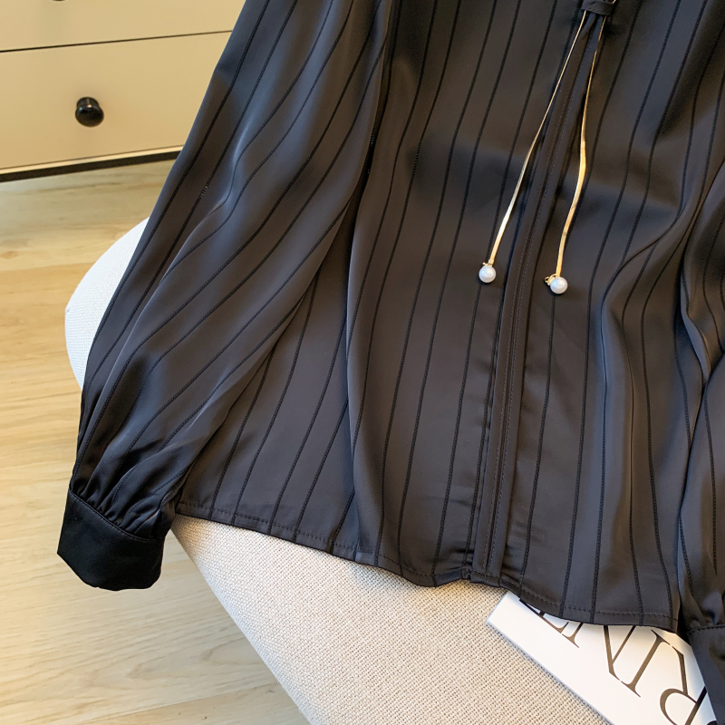 Western style satin chiffon shirt niche shirt for women