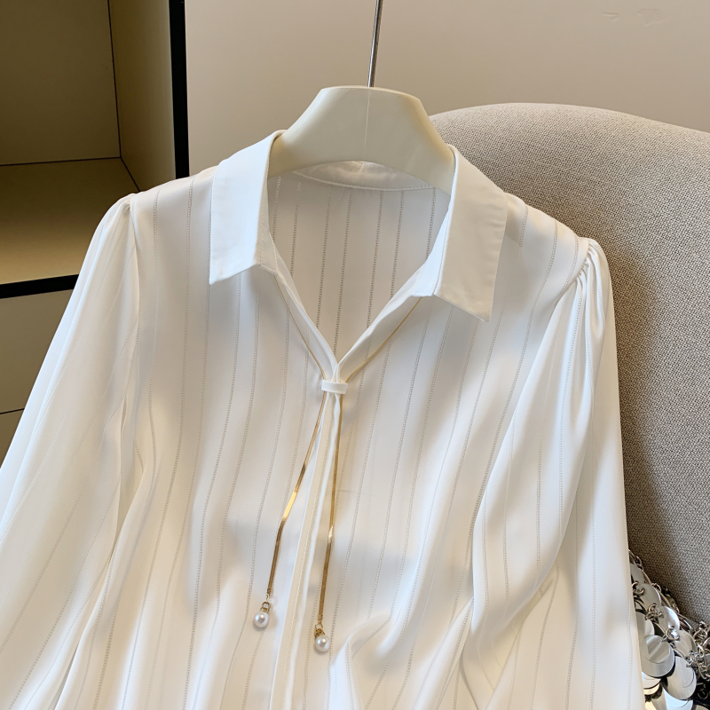 Western style satin chiffon shirt niche shirt for women
