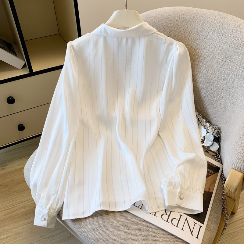 Western style satin chiffon shirt niche shirt for women