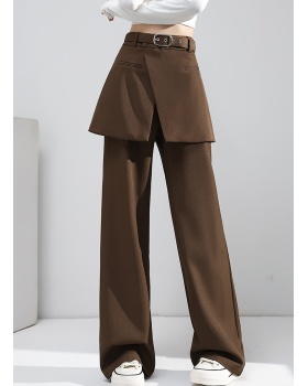 Pseudo-two Casual business suit mopping pants for women