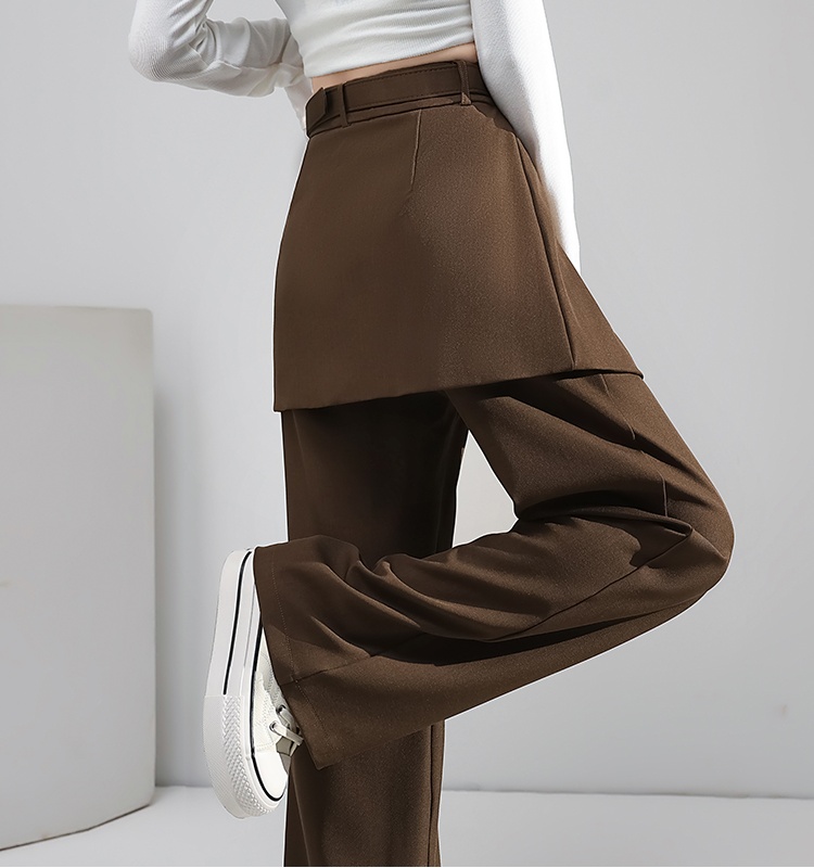 Pseudo-two Casual business suit mopping pants for women