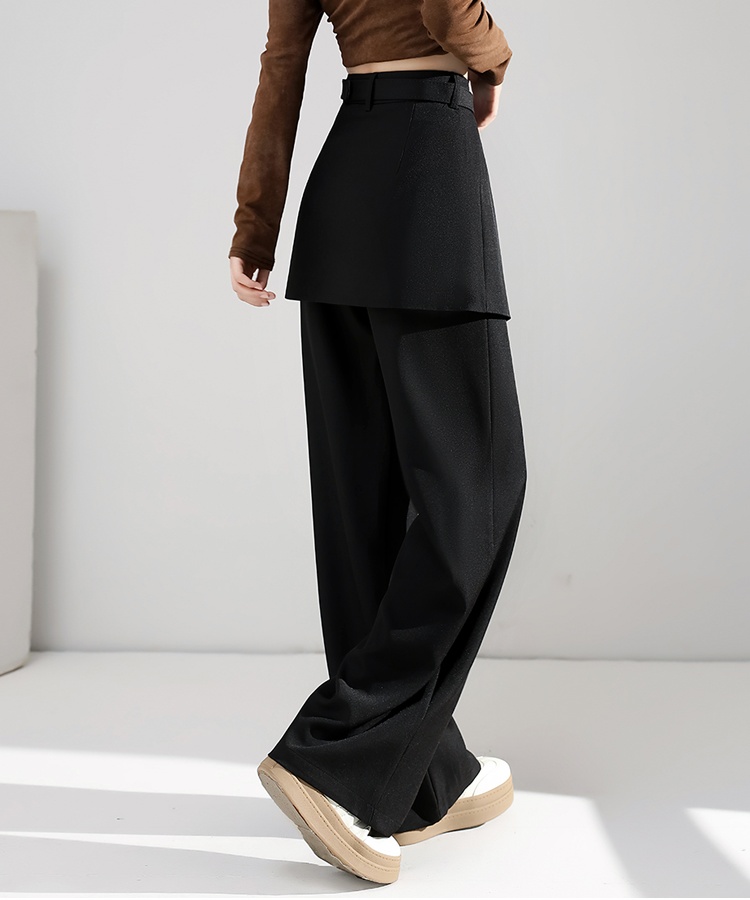 Pseudo-two Casual business suit mopping pants for women