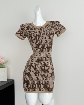Temperament spicegirl short sleeve dress for women