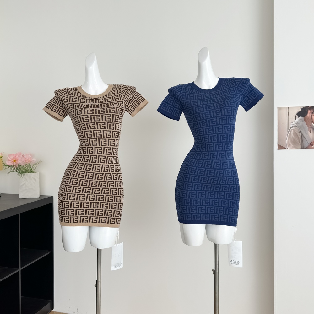 Temperament spicegirl short sleeve dress for women