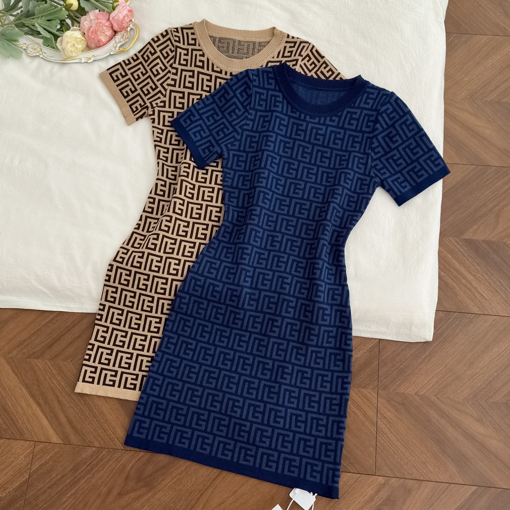 Temperament spicegirl short sleeve dress for women