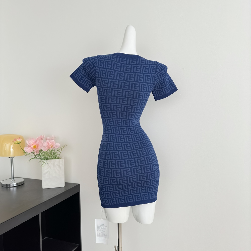 Temperament spicegirl short sleeve dress for women