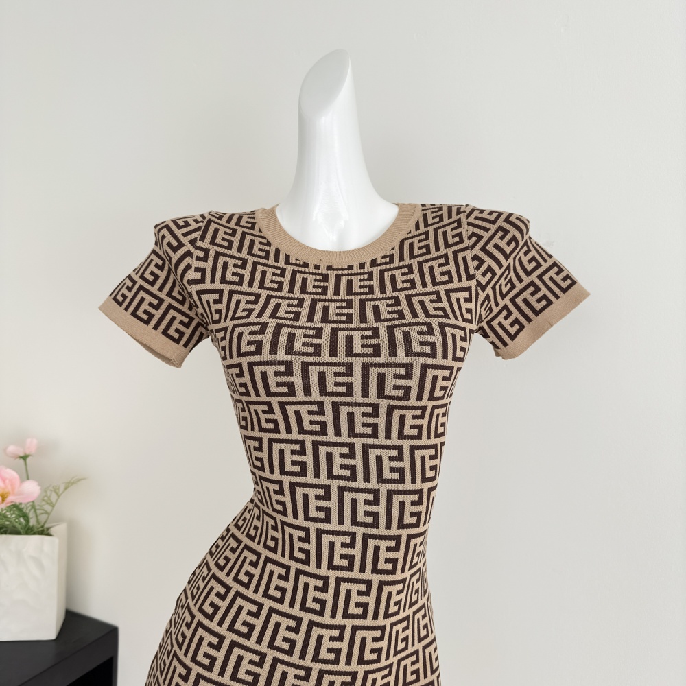 Temperament spicegirl short sleeve dress for women