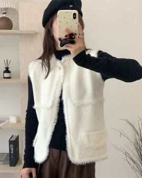 Ladies knitted coat outside the ride loose sweater