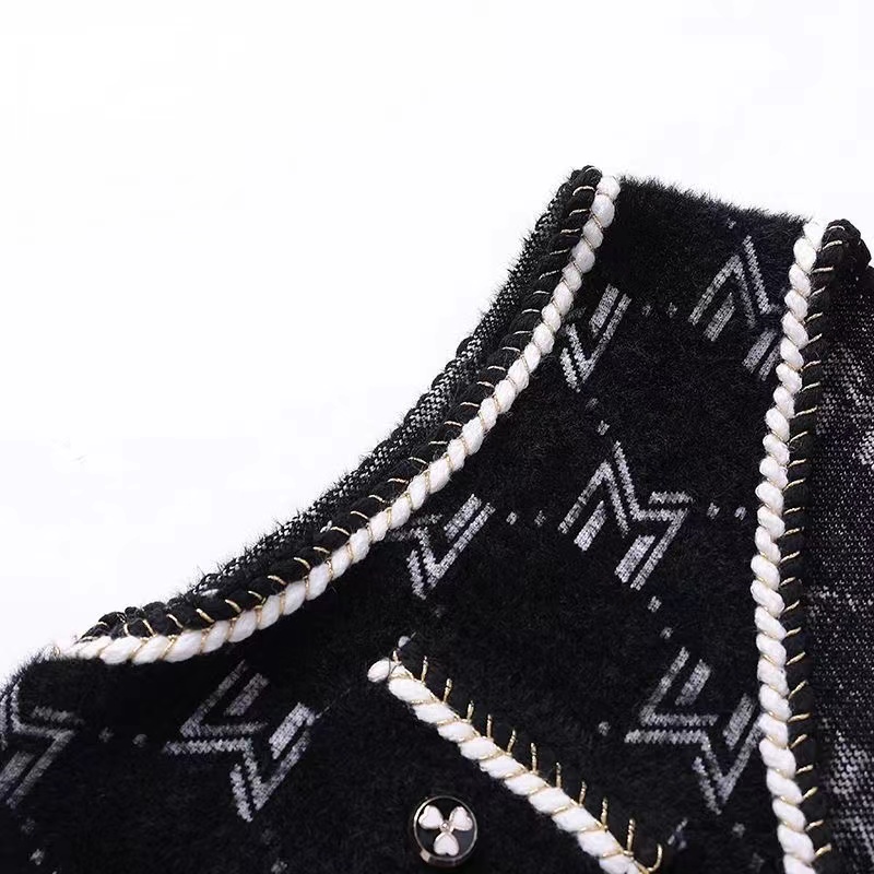 Knitted vest France style waistcoat for women