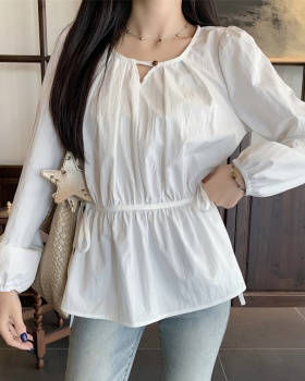 White show young shirt loose doll shirt for women