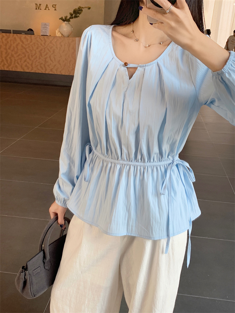 White show young shirt loose doll shirt for women