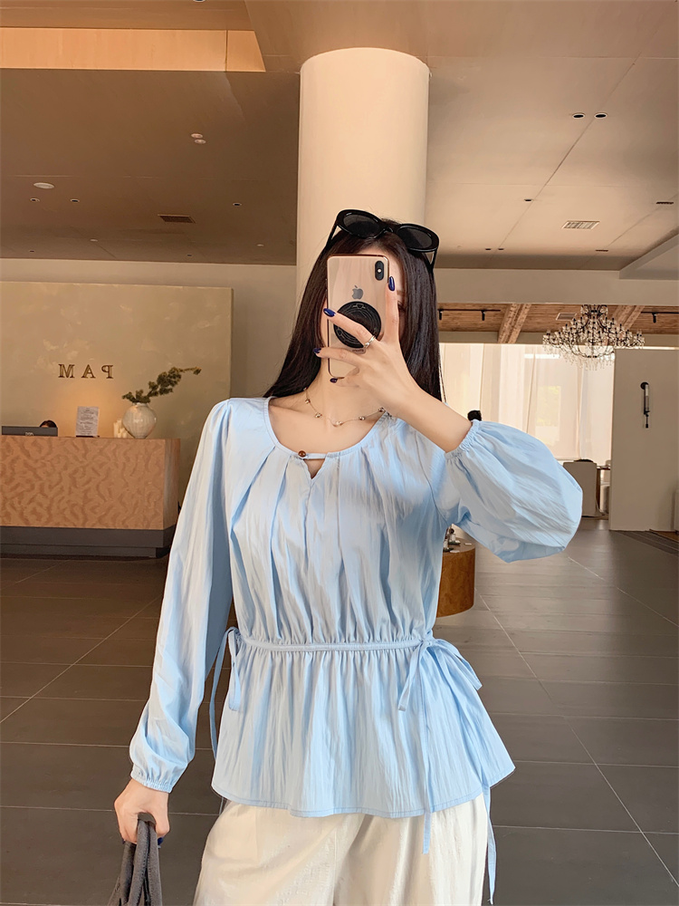 White show young shirt loose doll shirt for women