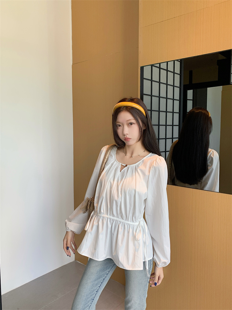 White show young shirt loose doll shirt for women