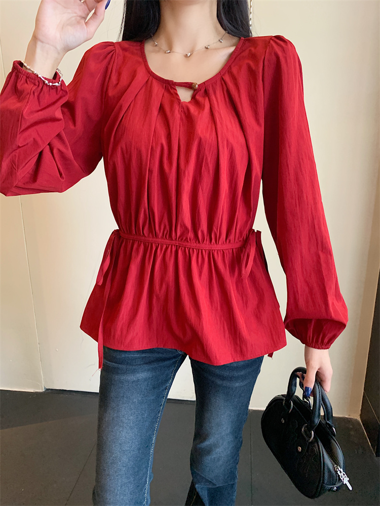 White show young shirt loose doll shirt for women