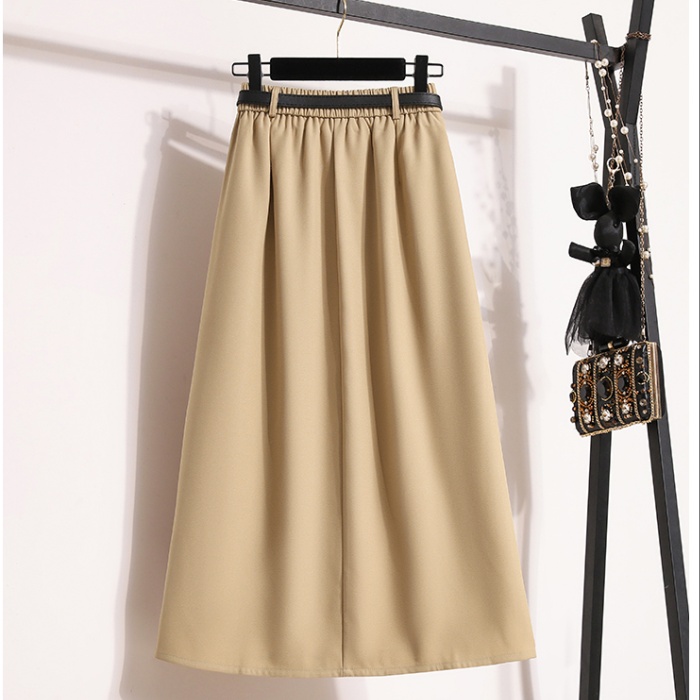 Black long business suit high waist long skirt for women