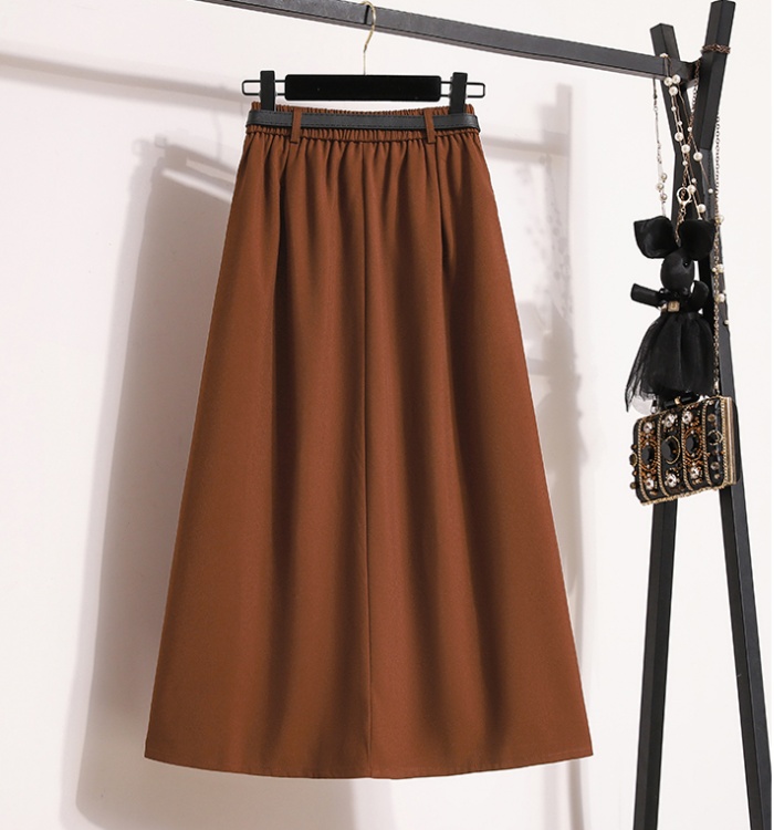 Black long business suit high waist long skirt for women